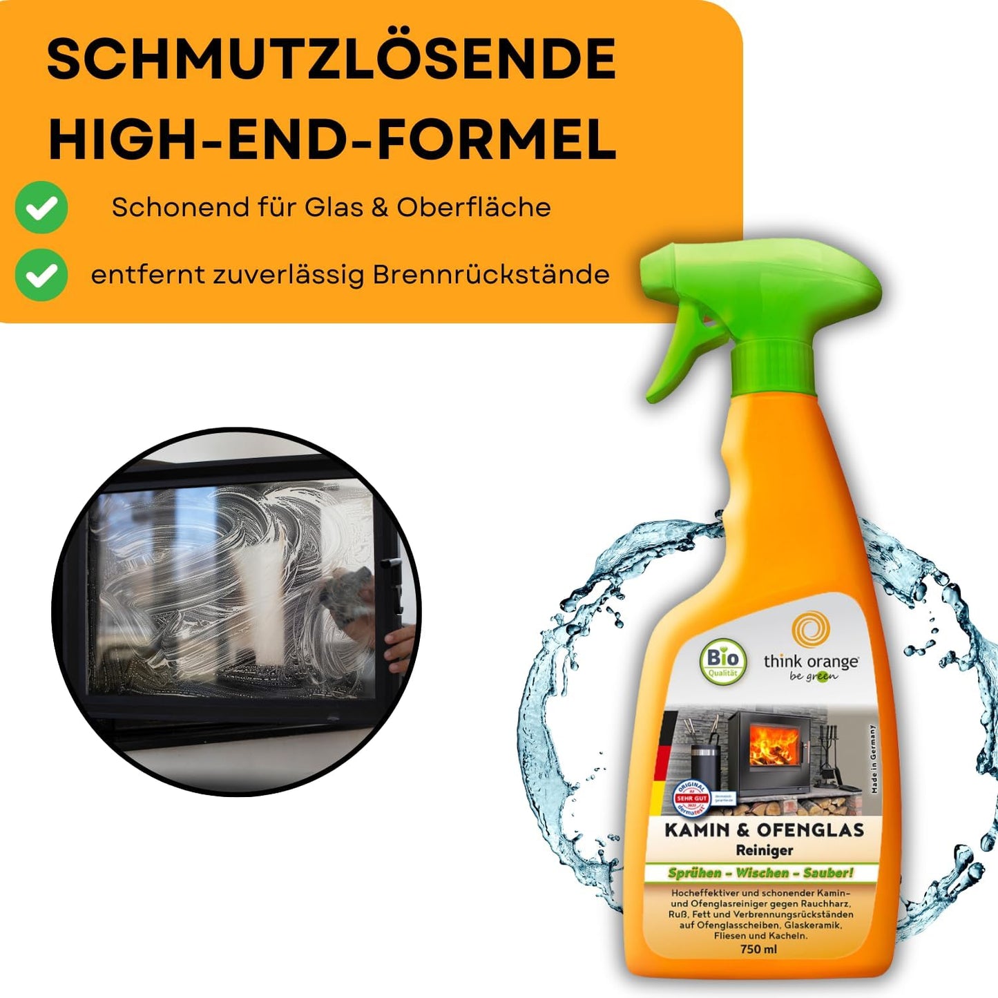 TOBG® Kamin & Ofenglasreiniger - 750ml