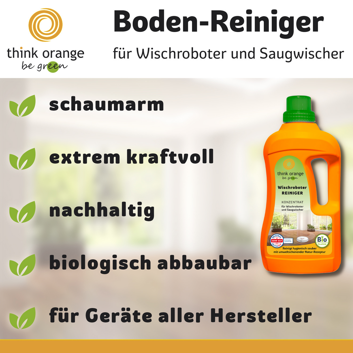 TOBG® Bodenreiniger für Wischroboter und Saugwischer 1L