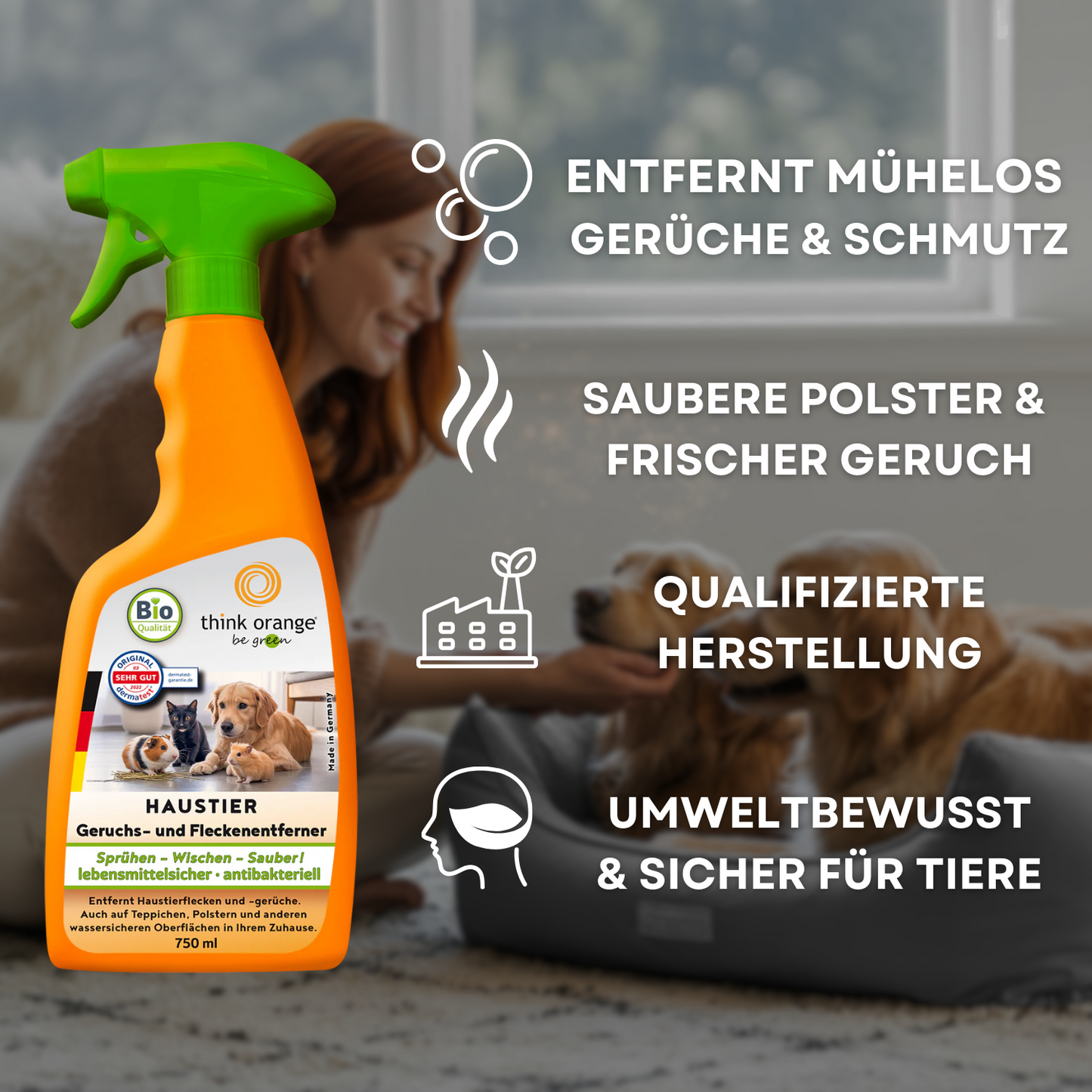 TOBG Haustier Geruchs- & Fleckenentferner 750 ml