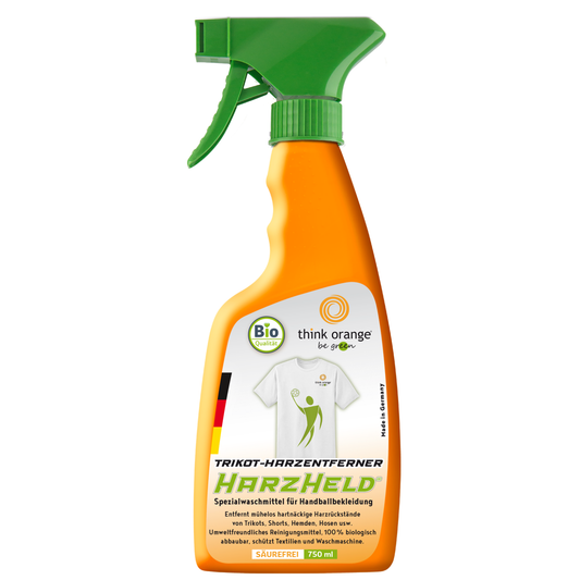 TOBG HarzHeld Harzentferner 750ml Spray für Handball Trikots und Sportkleidung